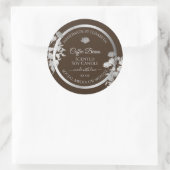 銀および茶色の包装ラベルプロフェッショナル ラウンドシール (バッグ)