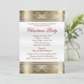 銀および金ゴールドのクリスマスの休日の木 招待状 (スタンド正面)