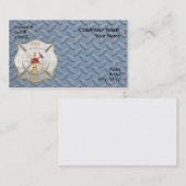 銀および金ゴールドのマルタの消火の十字 名刺 (正面/裏面)