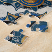 銀および金ゴールドの曼荼羅 ジグソーパズル (側面)