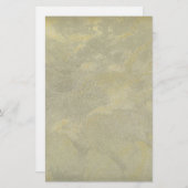 銀および金ゴールドの金属プラスター 便箋 (正面/裏面)