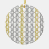 銀および金ゴールド模様セラミックオーナメント セラミックオーナメント (正面)