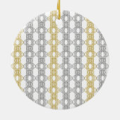 銀および金ゴールド模様セラミックオーナメント セラミックオーナメント (裏面)
