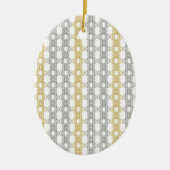 銀および金ゴールド模様セラミックオーナメント セラミックオーナメント (正面)