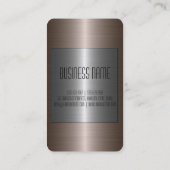 銀および青銅ステンレス鋼金属 名刺 (裏面)