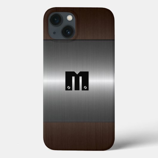 銀および青銅ステンレス鋼金属 Case-Mate iPhoneケース (裏面)