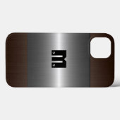 銀および青銅ステンレス鋼金属 Case-Mate iPhoneケース (裏面 (横))