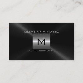 銀および黒のステンレス鋼の金属 名刺