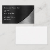 銀および黒は金属の一見にブラシをかけました 名刺 (正面/裏面)