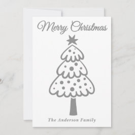 銀お洒落手引きクリスマスツリー シーズンカード
