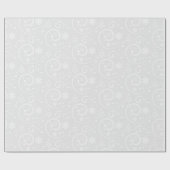 銀かわいらし雪片 ラッピングペーパー (フラット)