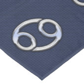 銀がん〔占星術の〕十二宮図シンボルネイビー炭素繊維 テーブルクロス (アングル)