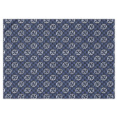 銀がん〔占星術の〕十二宮図シンボルネイビー炭素繊維 テーブルクロス (正面(横))