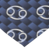 銀がん〔占星術の〕十二宮図シンボルネイビー炭素繊維 テーブルクロス (アングル)