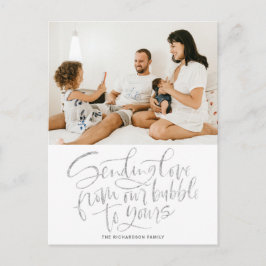 銀がバブルからあなたの写真に愛を送る シーズンポストカード