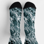 銀が氷凍っていの泡抽象芸術 ソックス (上部)