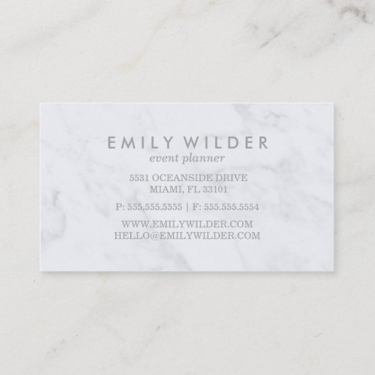 銀が浸した大理石 | 名刺 (裏面)