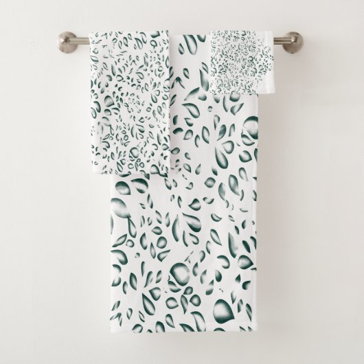 銀が白い液体の池に滴る バスタオルセット (インサイチュ)