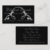 「銀が黒に咲く」 名刺 (正面/裏面)