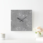 銀きらきら光るきらきら光るの埋め込み蘭 スクエア壁時計 (ホーム)