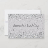銀きらめくグリッターブライドメイド 招待状 (裏面)