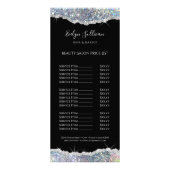 銀きらめくグリッター価格表ラック・カード ラックカード (正面)