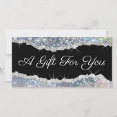 銀きらめくグリッター贈与証書 (正面)