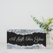 銀きらめくグリッター贈与証書 (スタンド正面)