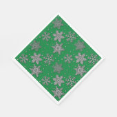 銀きらめくグリッター スタンダードランチョンナプキン (角)