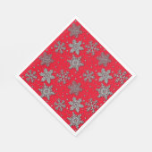 銀きらめくグリッター スタンダードランチョンナプキン (角)