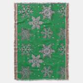 銀きらめくグリッター スローブランケット (正面縦)