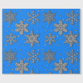 銀きらめくグリッター ラッピングペーパー (フラット)