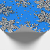 銀きらめくグリッター ラッピングペーパー (角)