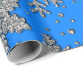 銀きらめくグリッター ラッピングペーパー (ロールコーナー)