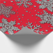 銀きらめくグリッター ラッピングペーパー (角)