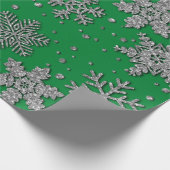 銀きらめくグリッター ラッピングペーパー (角)