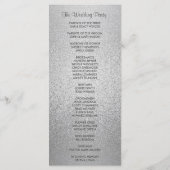 銀きらめくフェイク箔結婚式 プログラム (裏面)