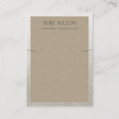 銀さびエレガント縁どクラフトネックレスディスプレイ 名刺 (正面)