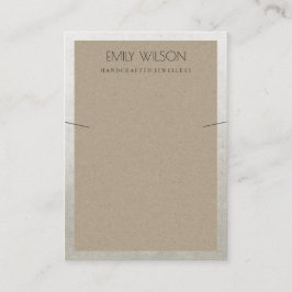 銀さびエレガント縁どクラフトネックレスディスプレイ 名刺