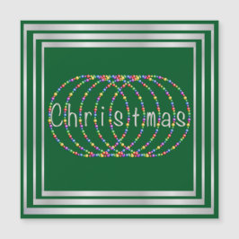 銀との緑のクリスマスの照明のデザイン