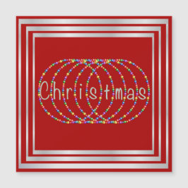 銀との赤のクリスマスの照明のデザイン