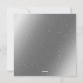 銀とエレガント金ゴールドギフト雪のクリスマスカード シーズンカード (裏面)