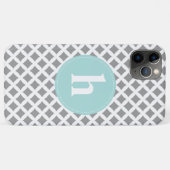 銀とミントモノグラム Case-Mate iPhoneケース (裏面(横))