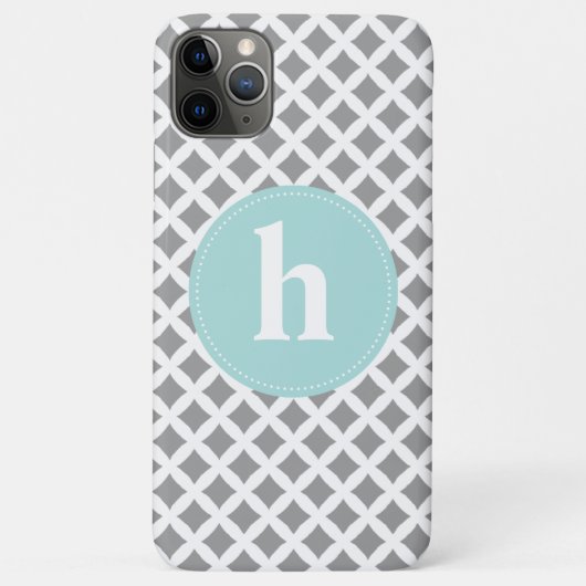 銀とミントモノグラム Case-Mate iPhoneケース (裏面)
