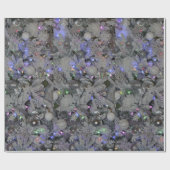 銀と白のクリスマスラッピング紙 ラッピングペーパー (フラット)