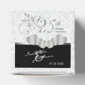 銀と白の結婚25周年記念 フェイバーボックス (上部)