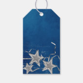 銀と真珠のクリスマススター ギフトタグ (正面)