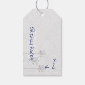 銀と真珠のクリスマススター ギフトタグ (裏面)