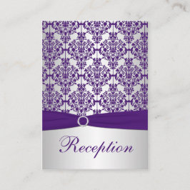 銀と紫のダマスクのエンクロージャカード エンクロージャーカード