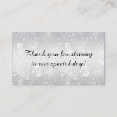 銀と紫のリボン宝石の座席表 プレイスカード (裏面)